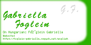 gabriella foglein business card